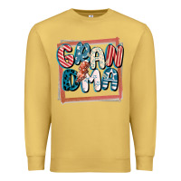 Antique Gold 4th of July grandma with lightning bolt Premium Sweatshirt - FaDigitalArtStudio