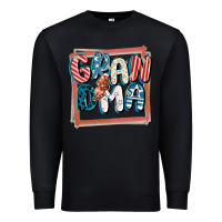 Black 4th of July grandma with lightning bolt Premium Sweatshirt - FaDigitalArtStudio