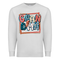 Dove Grey 4th of July grandma with lightning bolt Premium Sweatshirt - FaDigitalArtStudio