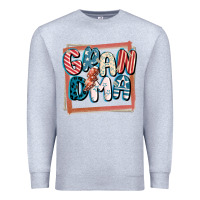 Heather Grey 4th of July grandma with lightning bolt Premium Sweatshirt - FaDigitalArtStudio