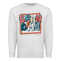 Oatmeal Heather 4th of July grandma with lightning bolt Premium Sweatshirt - FaDigitalArtStudio