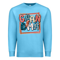 Ocean Blue 4th of July grandma with lightning bolt Premium Sweatshirt - FaDigitalArtStudio