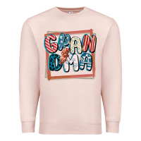 Pale Pink 4th of July grandma with lightning bolt Premium Sweatshirt - FaDigitalArtStudio