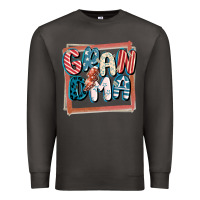 Smoke 4th of July grandma with lightning bolt Premium Sweatshirt - FaDigitalArtStudio