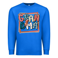 True Royal 4th of July grandma with lightning bolt Premium Sweatshirt - FaDigitalArtStudio