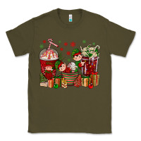 Army Green Elf Coffee Cups Christmas Classic Tee - BundleAndBundleShop