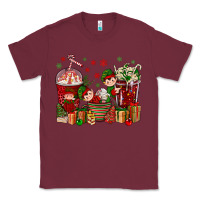 Burgundy Elf Coffee Cups Christmas Classic Tee - BundleAndBundleShop