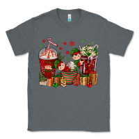 Charcoal Heather Elf Coffee Cups Christmas Classic Tee - BundleAndBundleShop