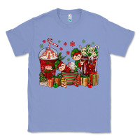 Colony Blue Elf Coffee Cups Christmas Classic Tee - BundleAndBundleShop