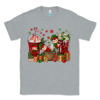 Heather Grey Elf Coffee Cups Christmas Classic Tee - BundleAndBundleShop