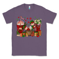 Lavender Elf Coffee Cups Christmas Classic Tee - BundleAndBundleShop