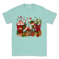 Seafoam Elf Coffee Cups Christmas Classic Tee - BundleAndBundleShop