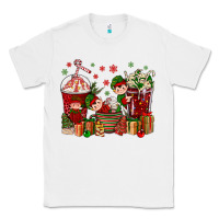 White Elf Coffee Cups Christmas Classic Tee - BundleAndBundleShop