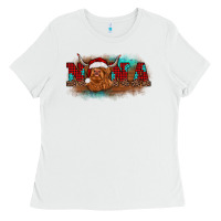 White christmas nana highland cow Ladies Tee - BarkalooDesign
