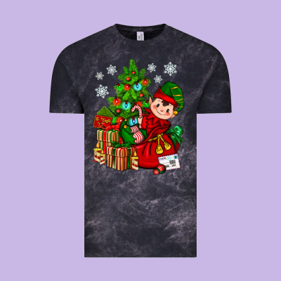Santa's Elf Christmas Vintage Tee Designed By Bundleandbundleshop