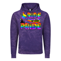 Cloud Purple Western LGBTQ+ Ride With Pride Vintage Hoodie - BundleAndBundleShop