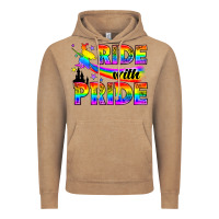Vintage Coffee Western LGBTQ+ Ride With Pride Vintage Hoodie - BundleAndBundleShop