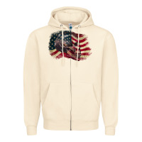 Sandshell skull with american flag 4th of july Zipper Hoodie - CowGirlArtShop