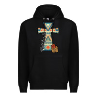Black halleluljah aztec cross Premium Hoodie - JahusDesignShop