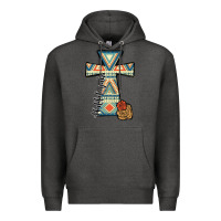 Charcoal Heather halleluljah aztec cross Premium Hoodie - JahusDesignShop