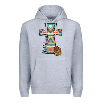 Heather Grey halleluljah aztec cross Premium Hoodie - JahusDesignShop