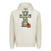 Oatmeal Heather halleluljah aztec cross Premium Hoodie - JahusDesignShop