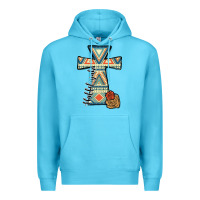 Ocean Blue halleluljah aztec cross Premium Hoodie - JahusDesignShop