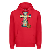 Red halleluljah aztec cross Premium Hoodie - JahusDesignShop