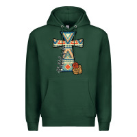 Sports Green halleluljah aztec cross Premium Hoodie - JahusDesignShop