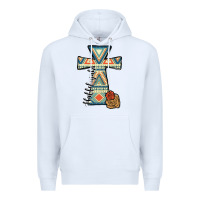 White halleluljah aztec cross Premium Hoodie - JahusDesignShop