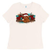 Bone christmas mom highland cow Ladies Tee - BarkalooDesign