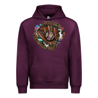Mauve Wine Autism Awareness Baseball Urban Hoodie - CowhideDigitalArt
