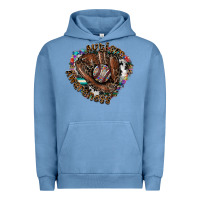 Pigment Pebble Blue Autism Awareness Baseball Urban Hoodie - CowhideDigitalArt