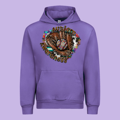 Autism Awareness Baseball Urban Hoodie Designed By Cowhidedigitalart