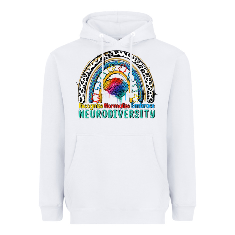 Recognize Normalize Embrace Neurodiversity Autism Heavyweight Hoodie by FaDigitalArtStudio | Teevron