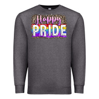 Charcoal Heather Happy pride Premium Sweatshirt - FaDigitalArtStudio