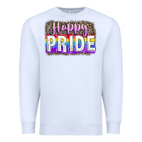 White Happy pride Premium Sweatshirt - FaDigitalArtStudio