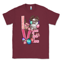 Burgundy Love Easter Classic Tee - BundleAndBundleShop