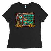 Black Christmas begins with christ cross Ladies Tee - Jasminsmagicworld
