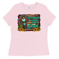 Bubblegum Pink Christmas begins with christ cross Ladies Tee - Jasminsmagicworld