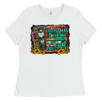 White Christmas begins with christ cross Ladies Tee - Jasminsmagicworld