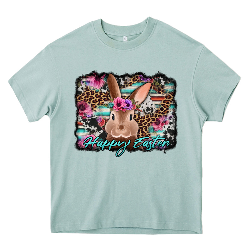 Happy Easter Bunny Western Background Heavy Core Tee by Jasminsmagicworld | Teevron