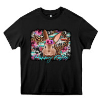 Black happy easter bunny western background Heavy Core Tee - Jasminsmagicworld