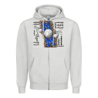 Dove Grey volleyball mom blue mother's day Zipper Hoodie - CowGirlArtShop