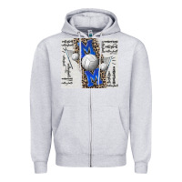 Heather Grey volleyball mom blue mother's day Zipper Hoodie - CowGirlArtShop