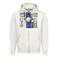 Oatmeal Heather volleyball mom blue mother's day Zipper Hoodie - CowGirlArtShop