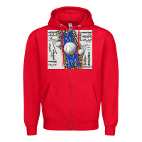 Red volleyball mom blue mother's day Zipper Hoodie - CowGirlArtShop