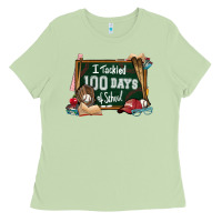 Matcha I tacked 100 days school Baseball Ladies Tee - NancyCooperArtShop