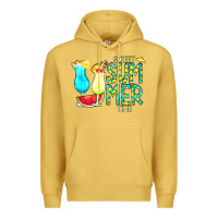 Antique Gold sweet summer time turquoise yellow Premium Hoodie - CowCowDesign