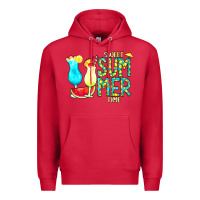 Cardinal sweet summer time turquoise yellow Premium Hoodie - CowCowDesign